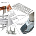 Chariot de support de plateau de boulangerie de Doubel Lines d'acier inoxydable